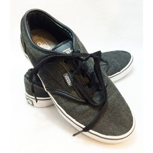 Vans Tennis Shoes Dark Gray Tweed Color Style is Youth Size 6